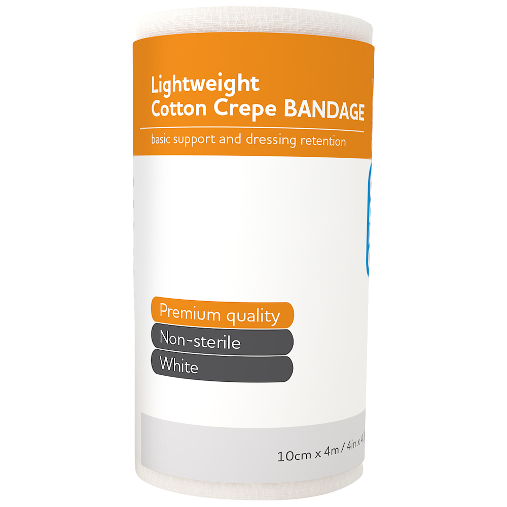 Aero Healthcare AEROCREPE Light Cotton Crepe Bandage 10cm x 4M Wrap/12