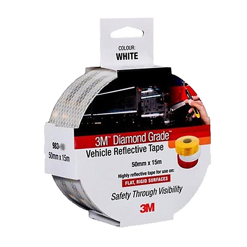 15m x 50mm WHITE 3M 983 Diamond Grade Reflective Vehicle Marking Tape (983-10 ES)