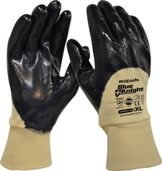 Maxisafe Blue Knight Nitrile 3/4 Dipped Glove, Knit Wrist (12 Pairs)