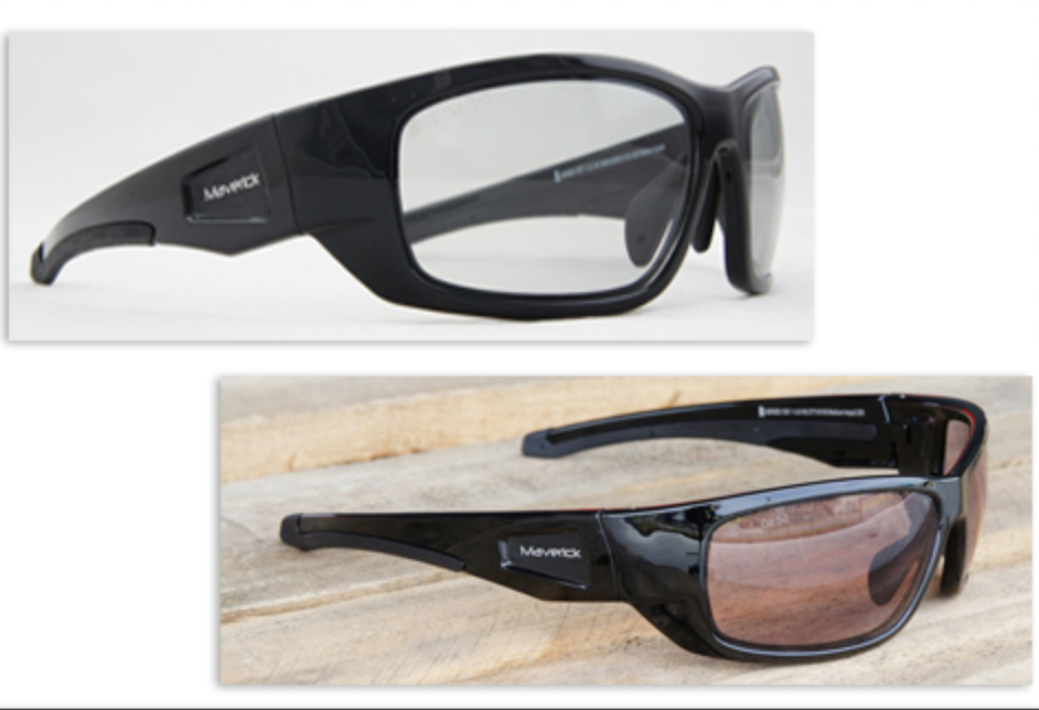 Bandit III MAVERICK Safety Glasses - Black Frame Photochromatic