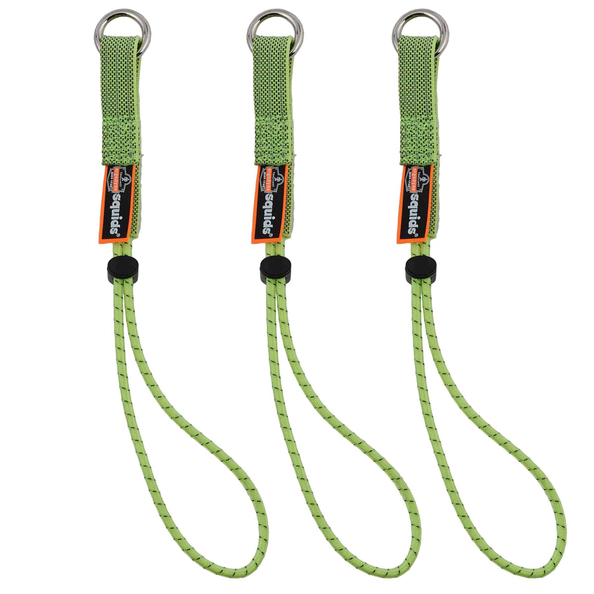 ERGODYNE SQUIDS 3703EXT ELASTIC  TOOL TAILS 46CM - LIME 3 Tails per packet (19769)