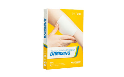 FastAid Non-Adherent Dressing, 10 X 7.5Cm, 3Pk
