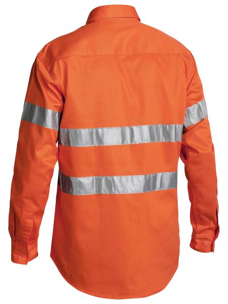 Bisley Taped Hi Vis Closed Front Drill Shirt