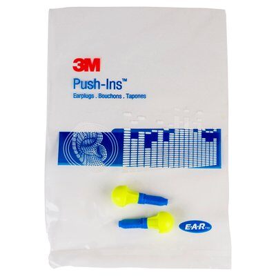 3M E-A-R Push-Ins Uncorded Earplugs Poly Bag 200 pairs/box