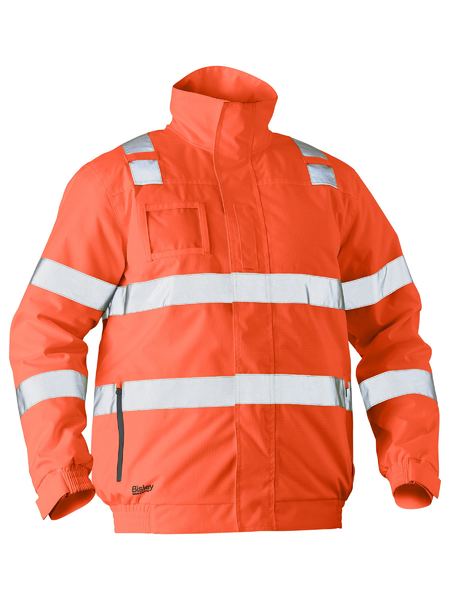 Bisley Taped Hi Vis Wet Weather Bomber Jacket