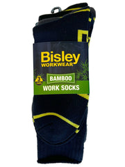 (3 pack) Bisley 11 Bamboo Work Sock (BSX7020)