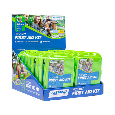 FastAid First Aid Kit, Pockit, Plastic Case