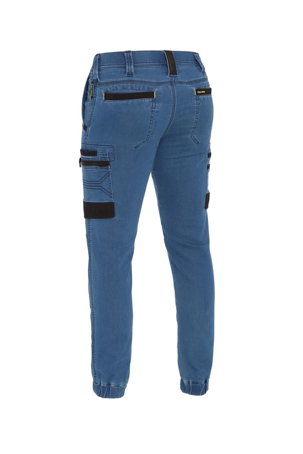 Bisley Flx and Move Stretch Denim Cargo Cuffed Pants