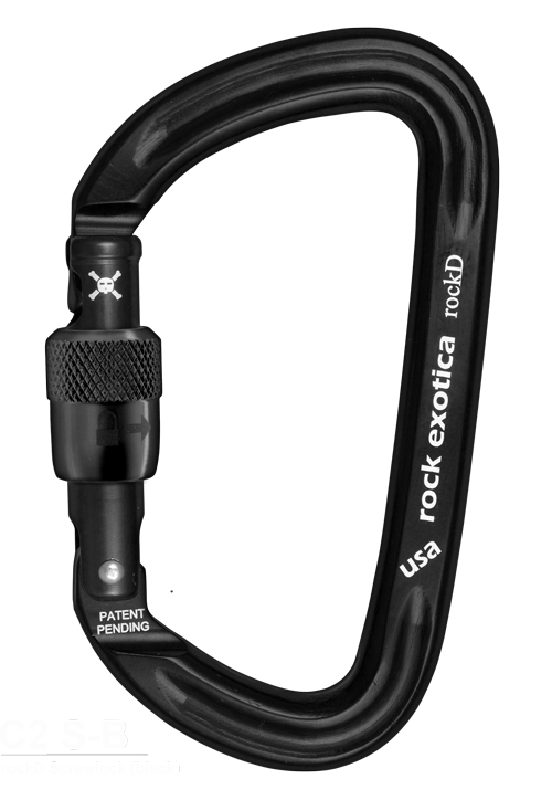 Rock Exotica rockD  Screw-Lock   Carabiner - 29Kn - BLACK