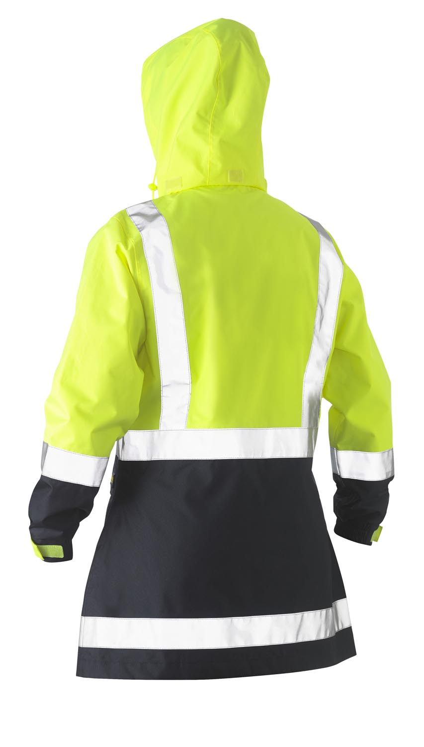 Bisley Women's Taped Hi Vis Recycled Rain Shell Jacket