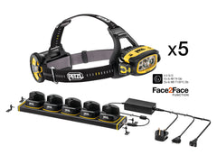 Petzl Pack of 5 DUO Z1 headlamps with charging rack (E80DHR)