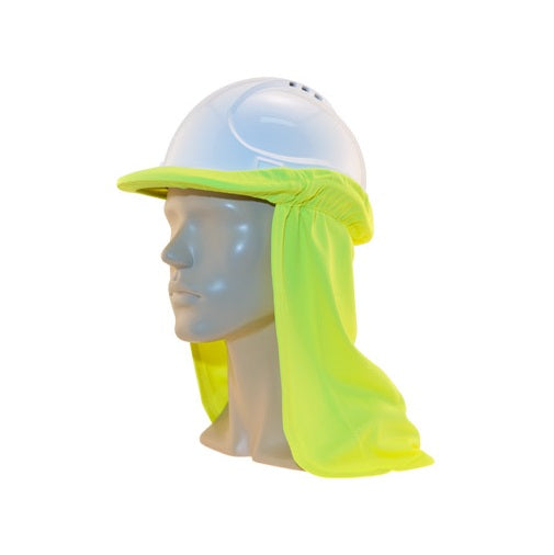 Uveto HI VIS YELLOW Micro Mesh Hard Hat Flap Safety Helmet Attachment