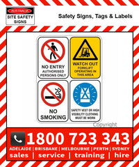 COMBINATION 4 IN 1 SIGN SS VINYL 300x450mm