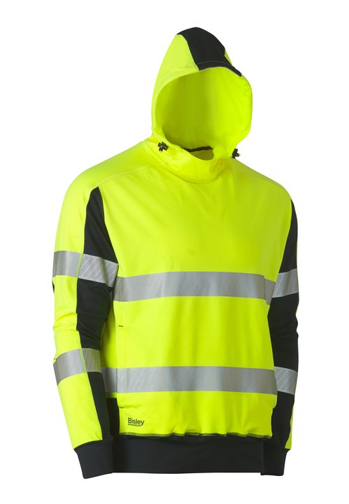 Bisley Taped Two Tone Hi Vis Contrast 4 Way Stretchy Hoodie