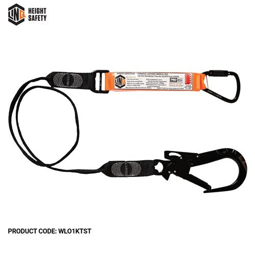 LINQ Elite Single Leg Shock Absorbing Webbing Lanyard