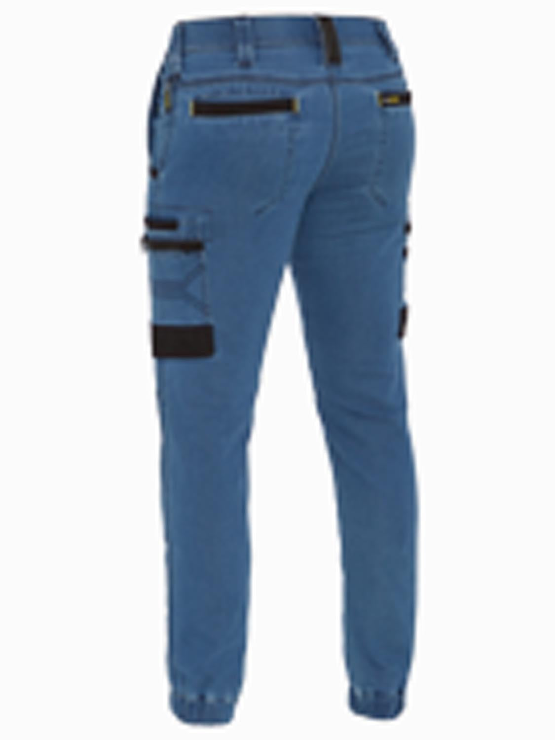 Bisley Flx and Move Stretch Denim Cargo Cuffed Pants