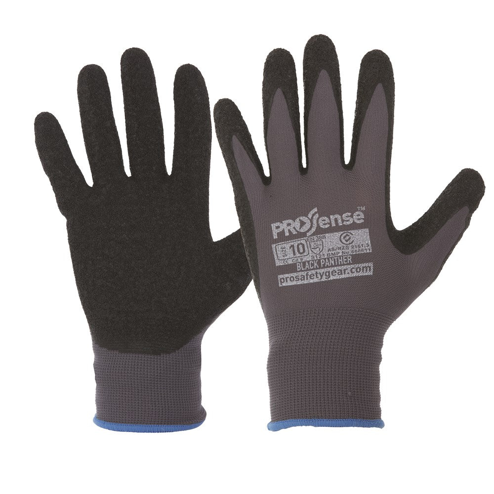 ProChoice XL/9 Synthetic Latex Glove BLACK-PANTHER Latex Palm/Nylon Liner (LN)