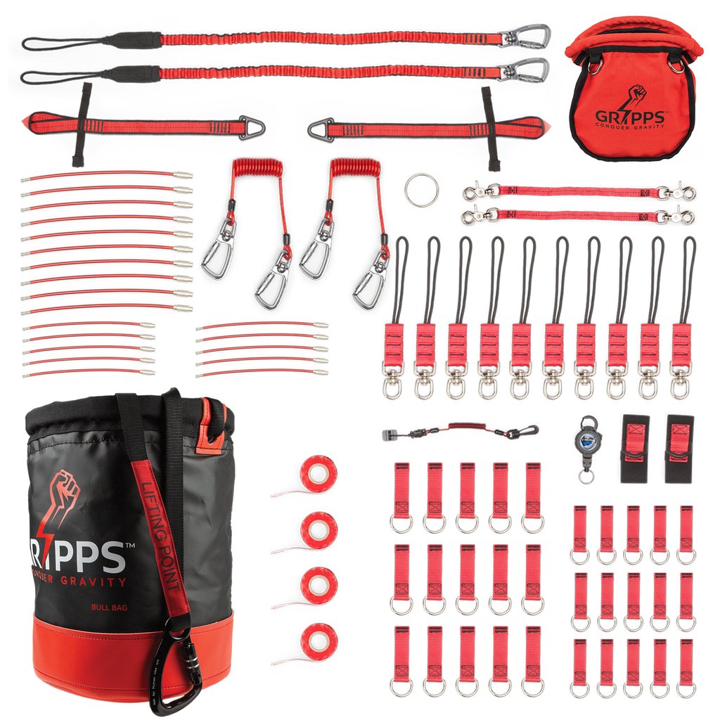 GRIPPS 60-Tool Tether Kit With Bull Bag And Bolt-Safe Pouch