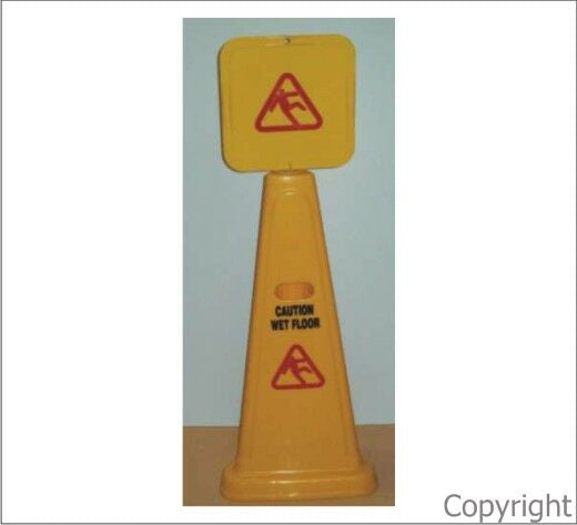 CONE 3 SIDED - WET FLOOR YELLOW (CS3-1)