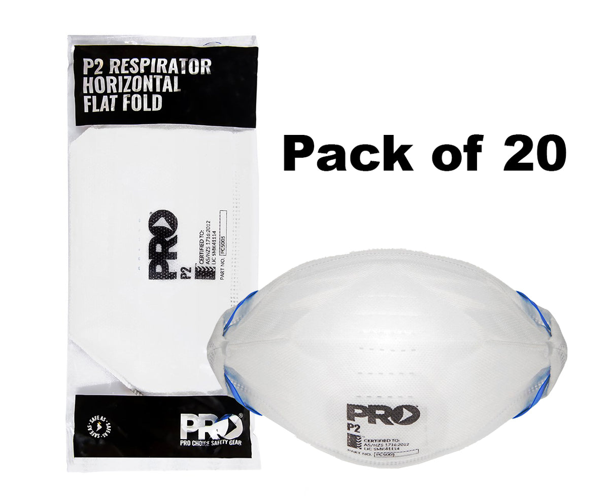 ProChoice Horizontal Flat Fold P2 Respirator - PACK OF 20