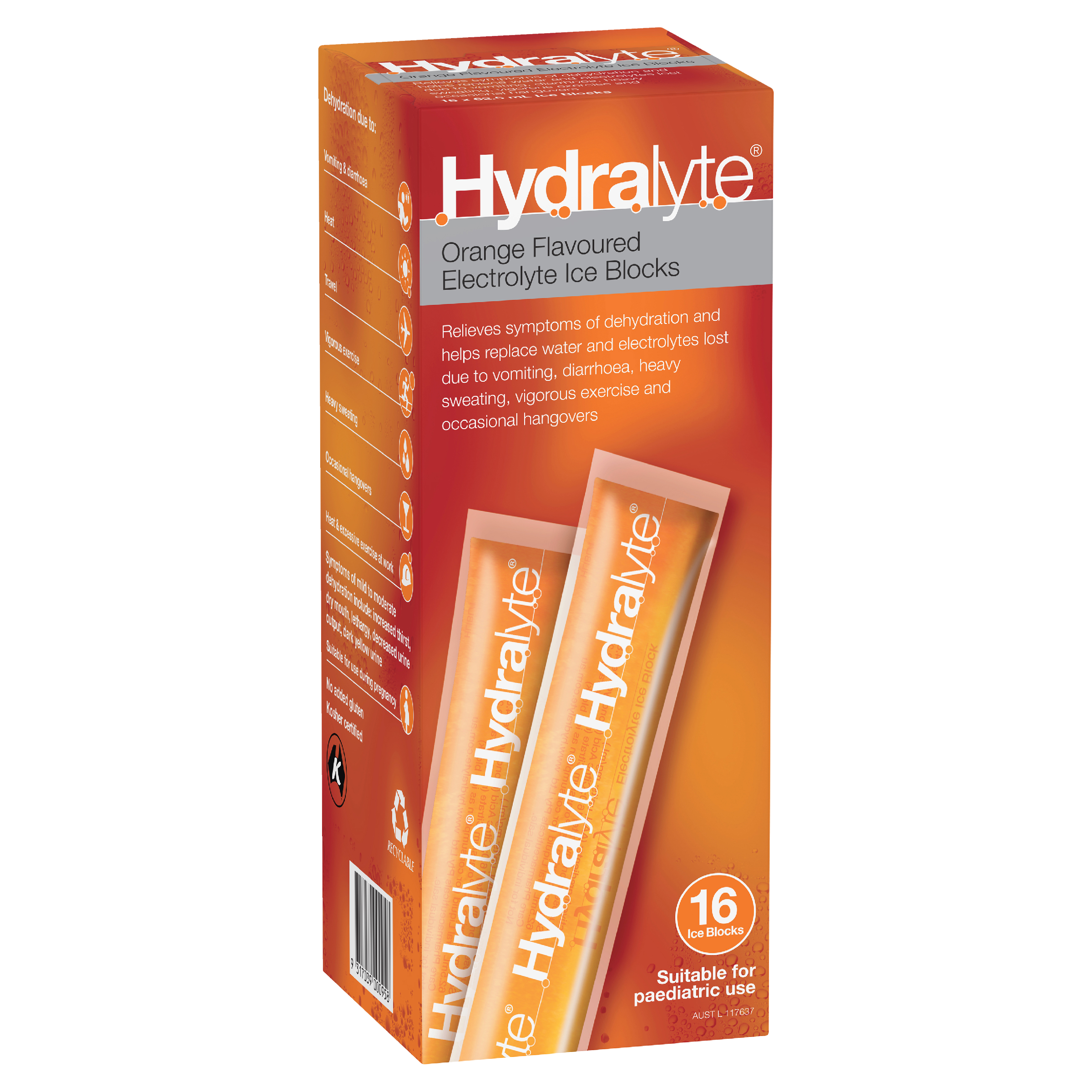 Hydralyte Ice Blocks (Pack of 16)