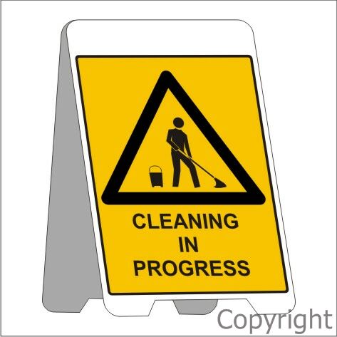 CLEANING IN PROGRESS A-Frames Fluteboard Caution Sign