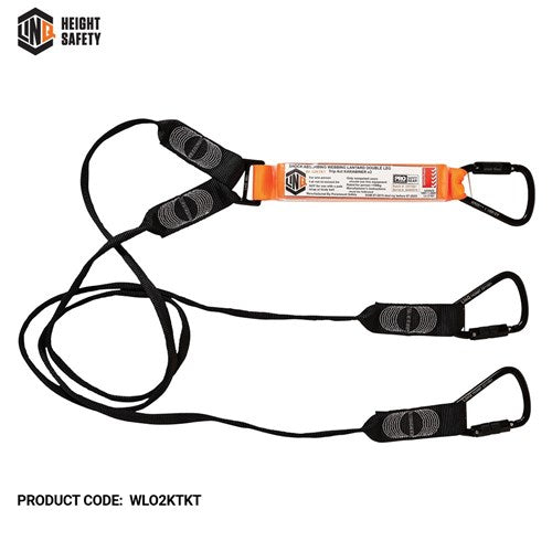 LINQ Elite Double Leg Shock Absorbing Webbing Lanyard