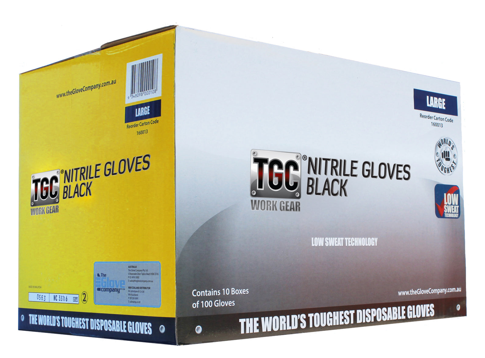 TGC Nitrile Disposable Gloves (Box of 100)