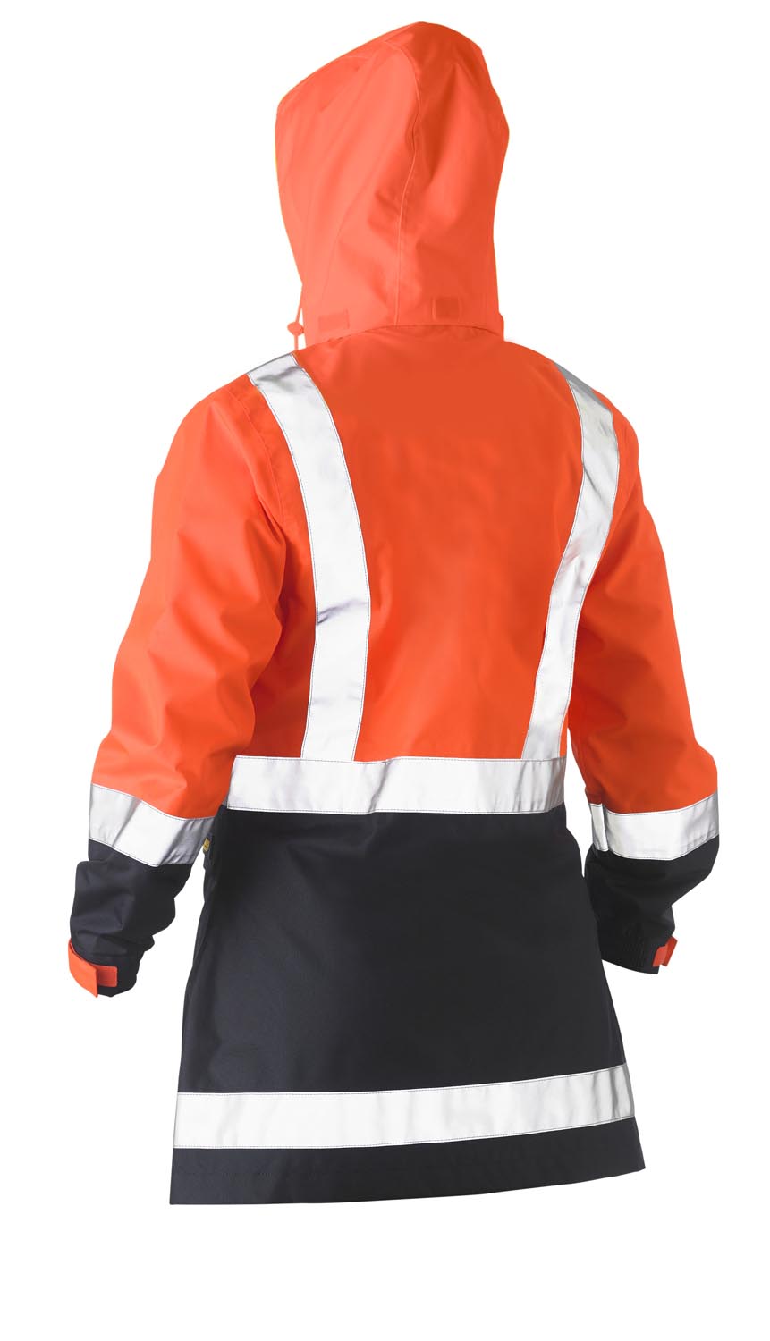 Bisley Women's Taped Hi Vis Recycled Rain Shell Jacket