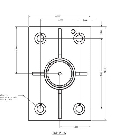 Floor mounted center base plate/sleeve, galvanized steel