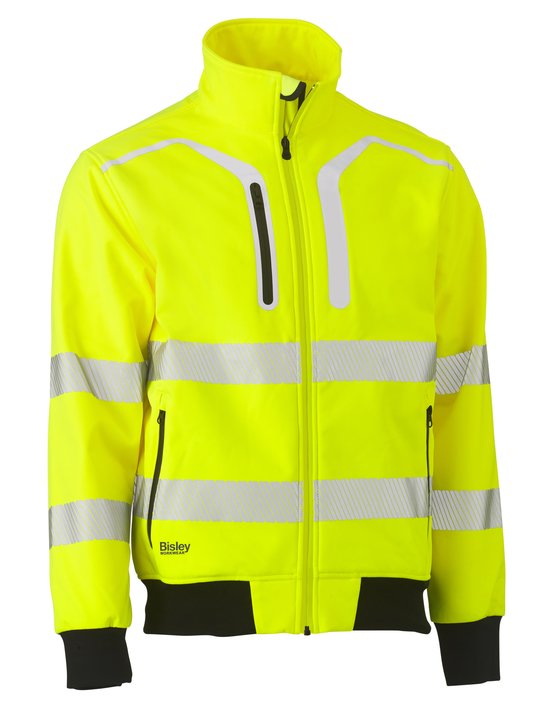 Bisley Taped Hi Vis Soft Shell Bomber Jacket