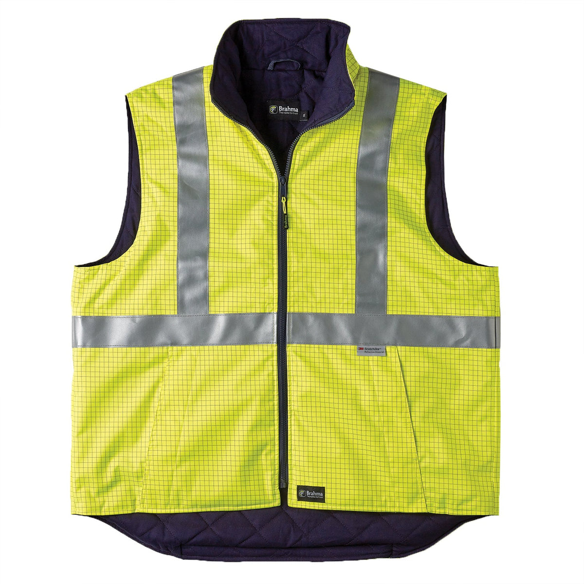 Brahma Platinum Vest Flame Retardant & Anti Static (Yellow/Navy)