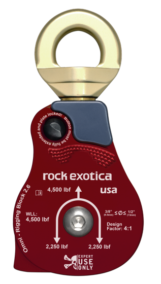 Rock Exotica Omni-Rigging Block 2.6" RED