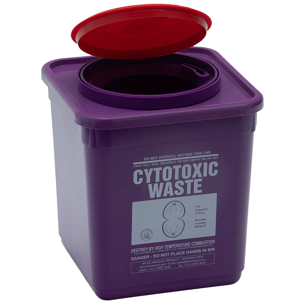 Aero Healthcare AEROHAZARD Cytotoxic Sharps Disposal Container 4L