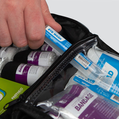FastAid First Aid Soft Pack, R1, Blue, Empty With Fold Out Compartments, 260 (W) X 190 (H) X 100 (D) Mm