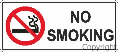 NO SMOKING 200x450mm POLY