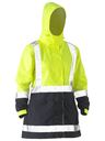 Bisley Size 20 Women's Yellow/Navy H Taped Two Tone HI VIS Rain Jacket(BJL6966-TT04)