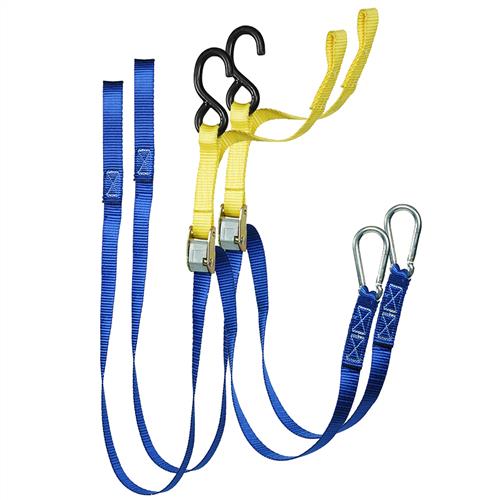 Austlift Motor Bike Tie Down C/W Snap & S Hook (Pair) - 25mm LC250KG