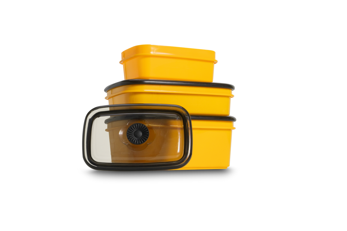 Rugged Xtremes 3 Pack Yellow Assorted Resusable Containers (RX11L001)