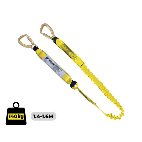 Austlift Lanyard Single Elasticated with Triple Action Hooks Complies AS1891.5