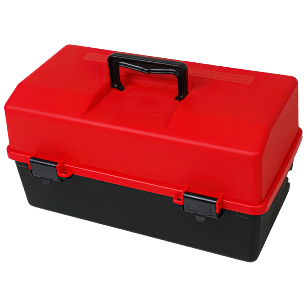 Aero Healthcare AEROCASE Red and Black Plastic Tacklebox with 2 Trays 20 x 40 x 23cm