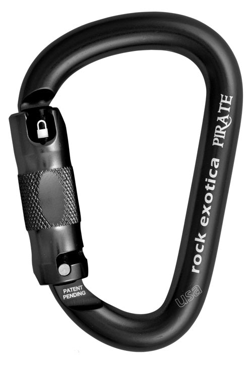 Rock Exotica Pirate Auto-Lock  Carabiner - 26Kn - BLACK