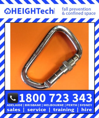 25kN Steel Extra Large D Screw Gate Rated (Krab 030 -S 958IS)