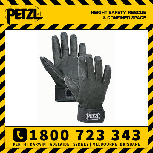 Black Petzl Cordex Belay/Abseiling Glove XL