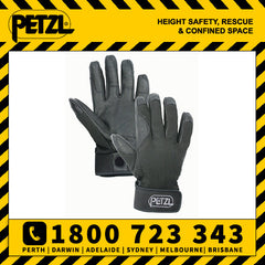 Black Petzl Cordex Belay/Abseiling Glove XL