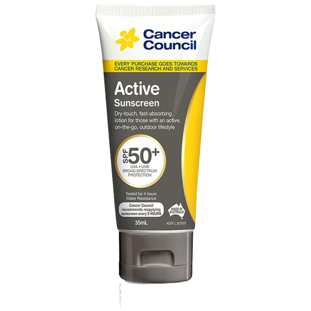 Aero Healthcare CANCER COUNCIL SPF50+ Active Sunscreen Tube 35mL