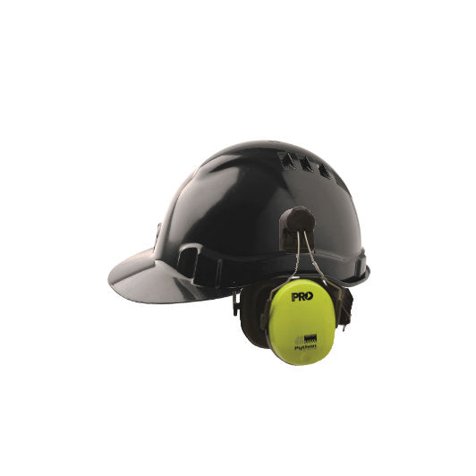 ProChoice V6 Hard Hat Vented Black (HHV6-BL) with Python Earmuffs (HHEMPYTS)