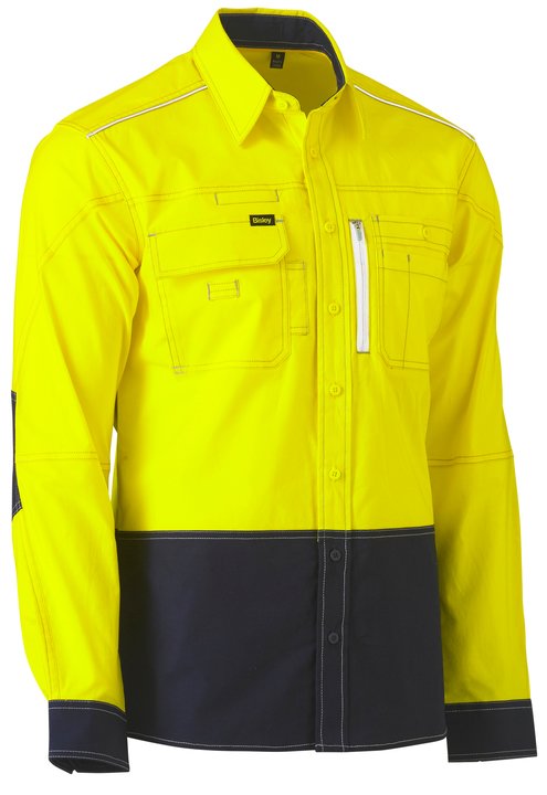 Bisley Flx & Move Two Tone Hi Vis Utility Shirt