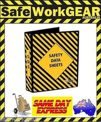 YELLOW SDS Safety Data Sheet Binder Folder also known as MSDS Folder
