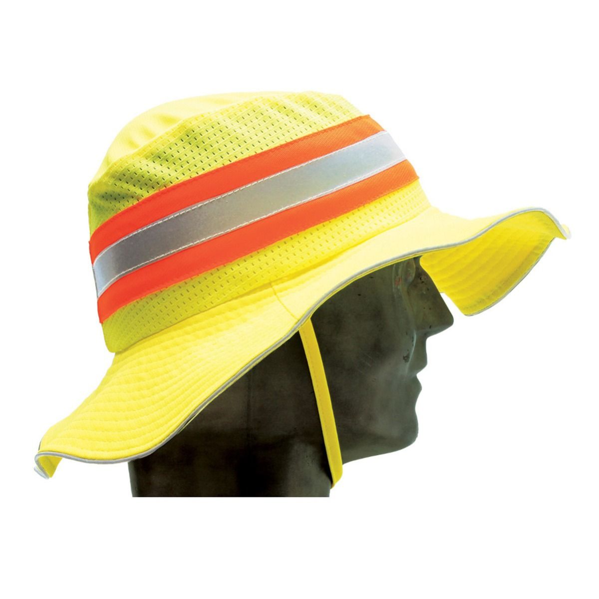 On Site Safety Wide Brim Sun Hat - Neon Yellow (Medium/Large)